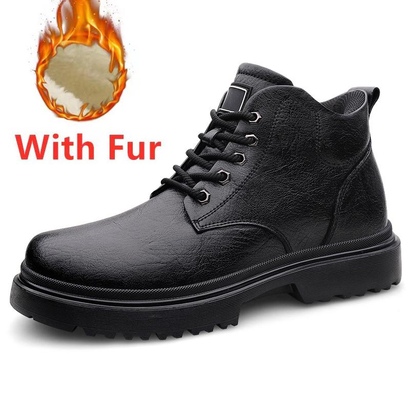 New Autumn Mens Ankle Boots High Top Fashion Shoes Outdoor Sneakers Leisure Comfortable Motorcycle Boots Soft Male Lace-Up Botas