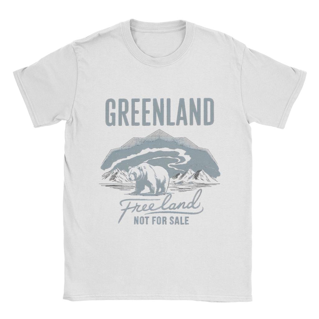 Гренландия Не Продается Хлопковая Футболка Для Мужских Летних Футболок Круглый Вырез Хип-Хоп Футболка Оверсайз Повседневная Одежда