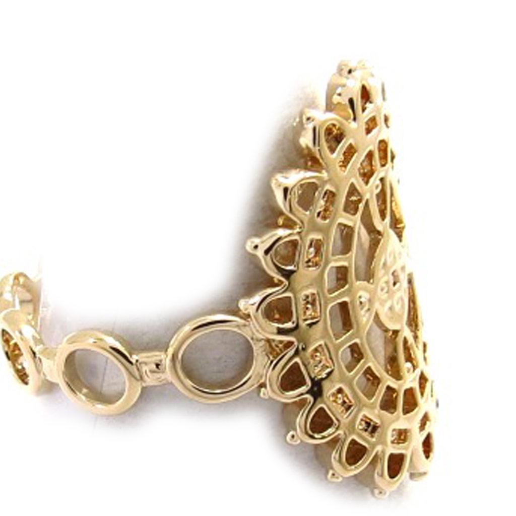 Позолоченное кольцо "Хореография" золото - 20x16 мм