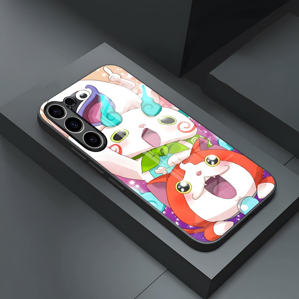 Чехол-телефон Y-Yokai W-Watch для S25 Ultra Samsung S26 S23 S24 Fe S22 S20 S21 Plus A54 A34 A53 A16 Стеклянная крышка