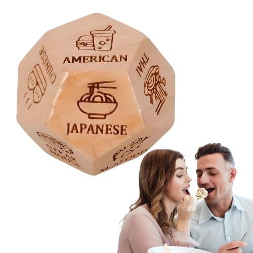 Roll The Dice Food Choice, Food Dice Decision Tool, Valentine's Day Gift, Anniversary Night Gift for Couples (12 Countries)