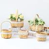 Миниатюрная корзинка для кукольного домика Ручная работа DIY Плетеная корзина Модная бумажная лоза Ручная корзина для цветов