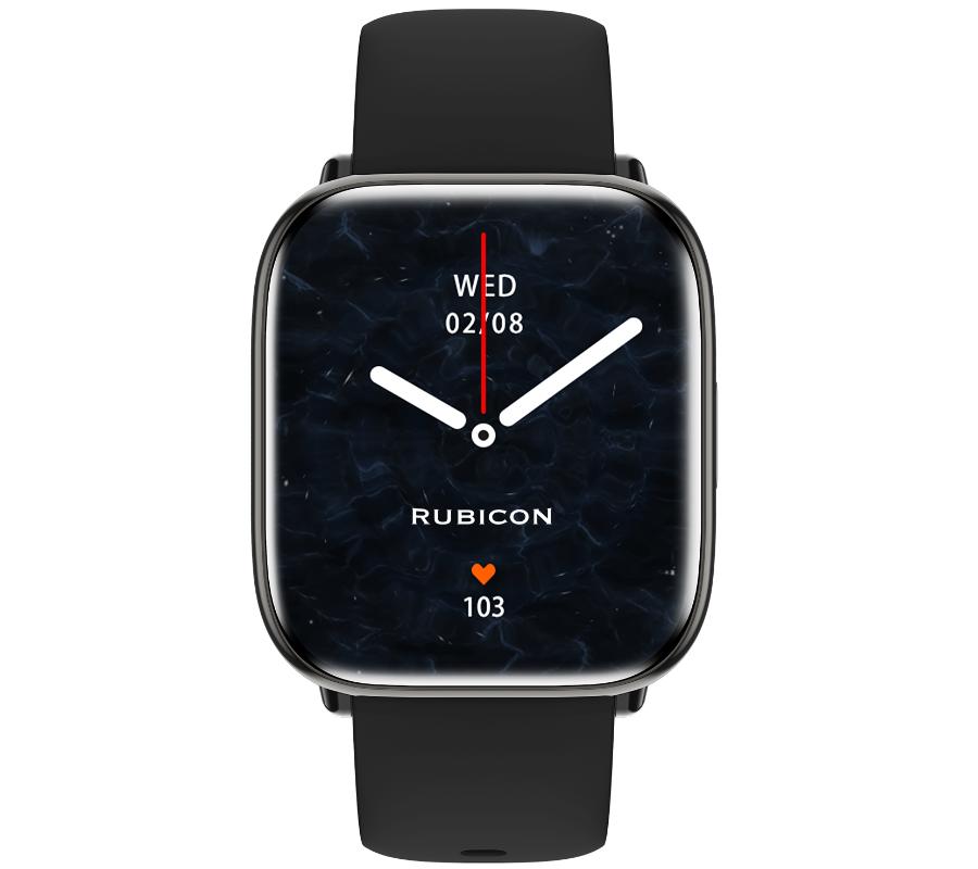 Smartwatch Rubicon Rncf31 Czarny /Czarny Silikon