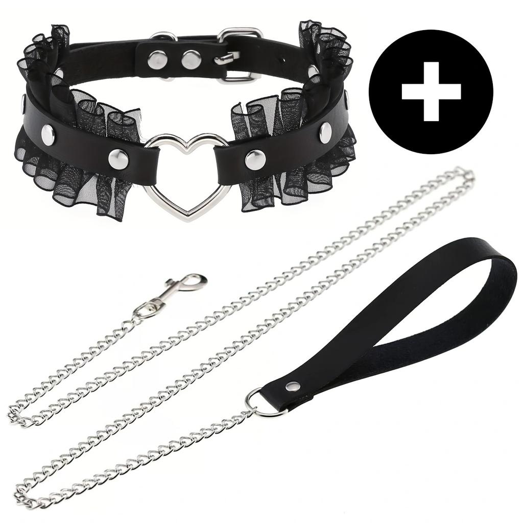 Готический панк ПУ кожаный чокер с О-кольцом - Регулируемое ожерелье-воротник для женщин, идеально для Хэллоуина и повседневной носки