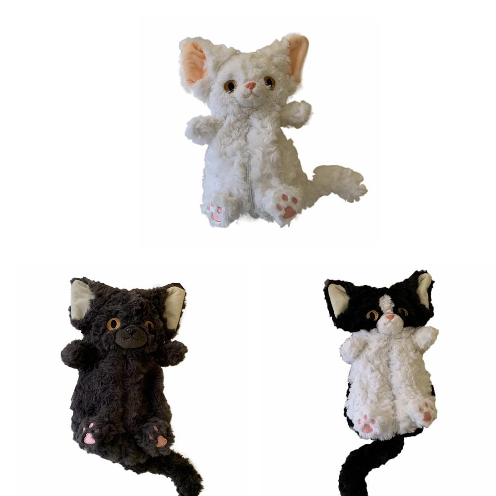 Имитация куклы кошки пенал длиннохвостая кошка пенал милая кукла кошки сумка для канцелярских товаров канцелярские товары