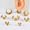 U Shape Ear Plugs Tunnels Stainless Steel Lobe Piercing Ear Cuff Gauges  Cartilage Helix Conch