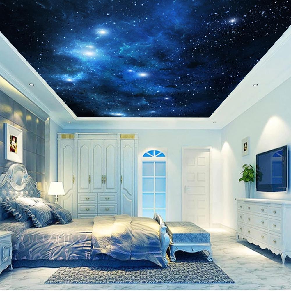 Universe Starry Wallpaper Galaxy Mural Living Room Bedroom For Ceiling Galaxy Cosmic Wall Mural