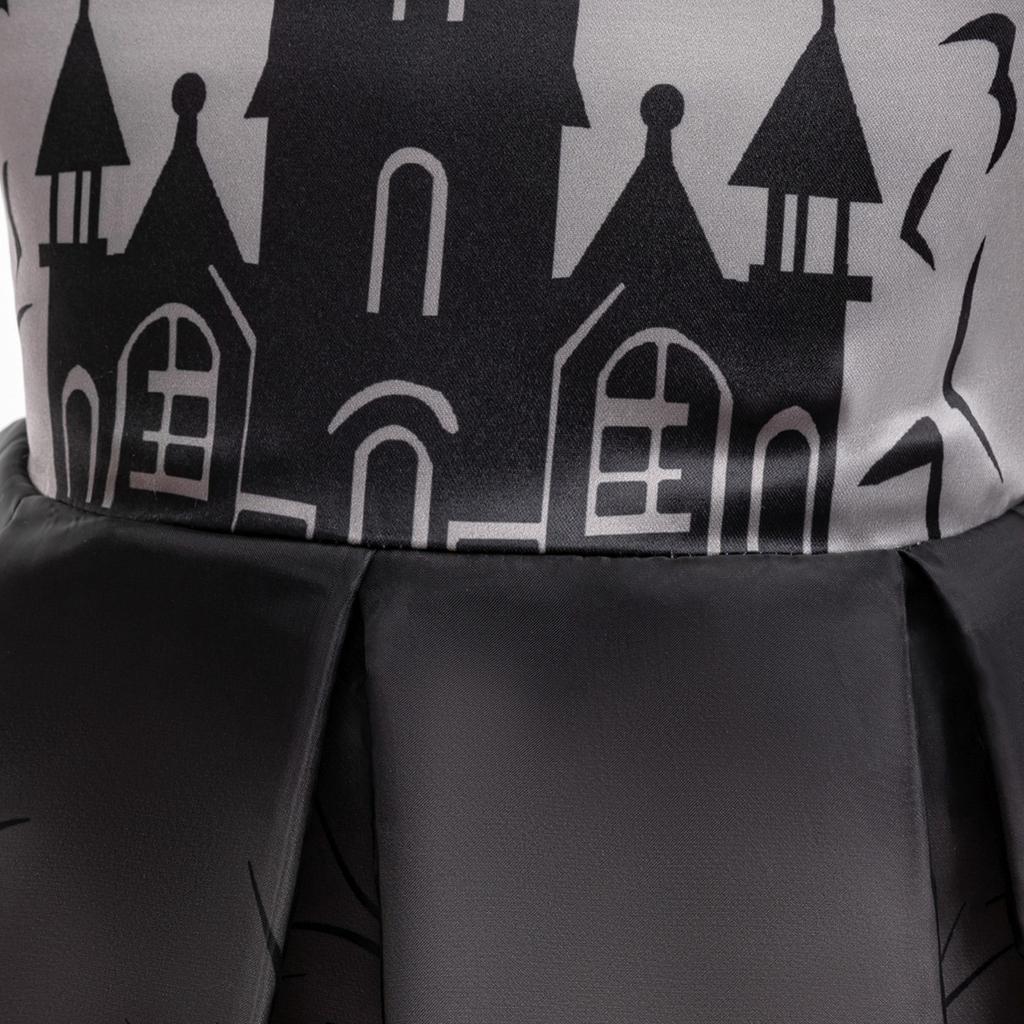 Halloween Girls Dress Printed Dress Witch Role Play Cosplay Costume Masquerade Costume