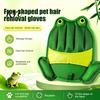 Cat Hair Removal Mitt 1Pc Pet Glove, Electrostatic Grooming Mitt, Frog Design, Upholstery Picker Breathable Mesh Lint Glove for Furniture Clothing Car