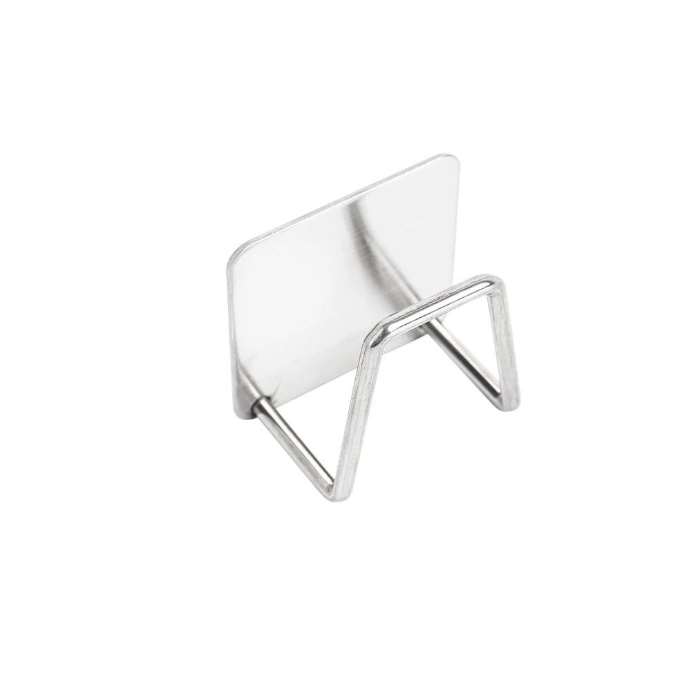 Стойка для хранения слива кухонной раковины, самоклеящиеся держатели для губок из нержавеющей стали, многофункциональный кухонный органайзер, настенный крючок