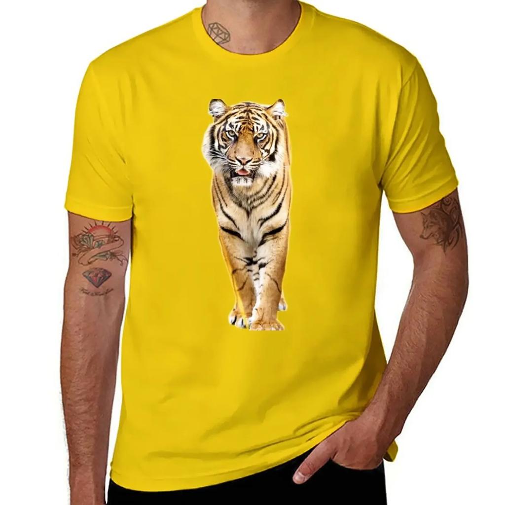 Tiger T-Shirt oversized customs animal prinfor boys mens workout shirts