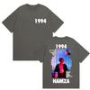 Rapper HAMZA 1994 Tour Album Graphic T Shirts Mens Retro Fashion Cotton Short Sleeve Tshirt Hip Hop ONeck Clothing Tees
