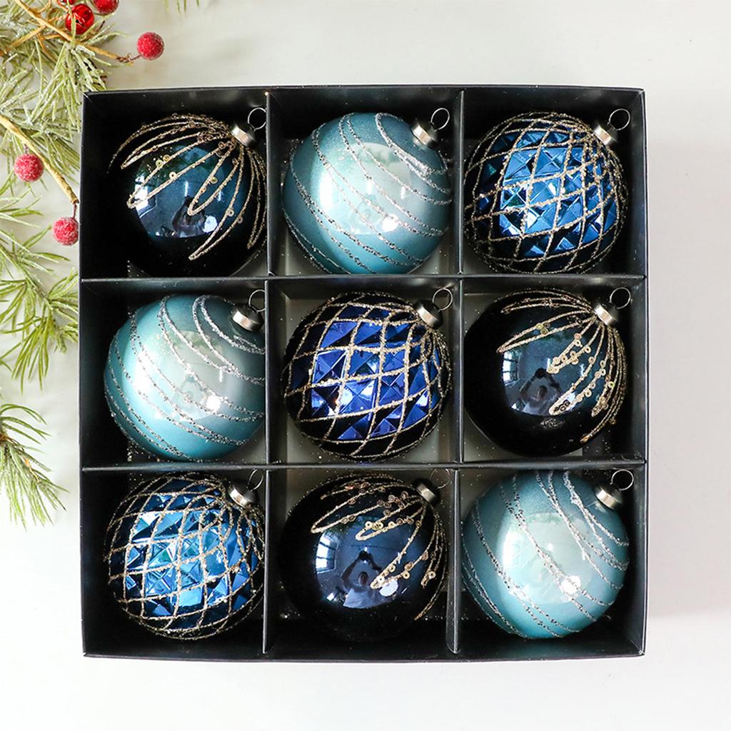 Christmas Balls, 9-pack, 8cm Colored Christmas Balls, Gift Tree Decorations, Suitable For Christmas Tree And Holiday Ornaments