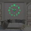 Creative Luminous, Simple and Silent Wall Clock, Three-dimensional Decorative Clock, Acrylic Digital Clock, Mirror Wall Sticker Clock