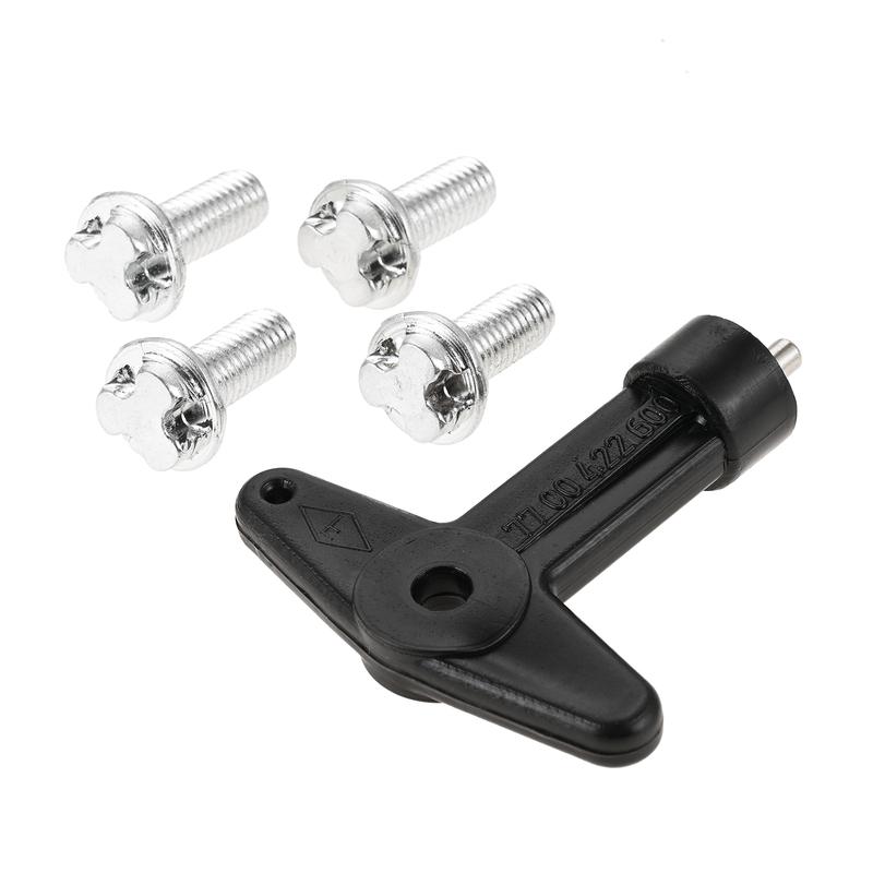 1 Set 7700422600 Alloy Wheel Centre Cap Screw Bolt with Key for Renault Clio MK2 MK3 1998-2012 Megane Scenic MK1 MK2 1995-2009