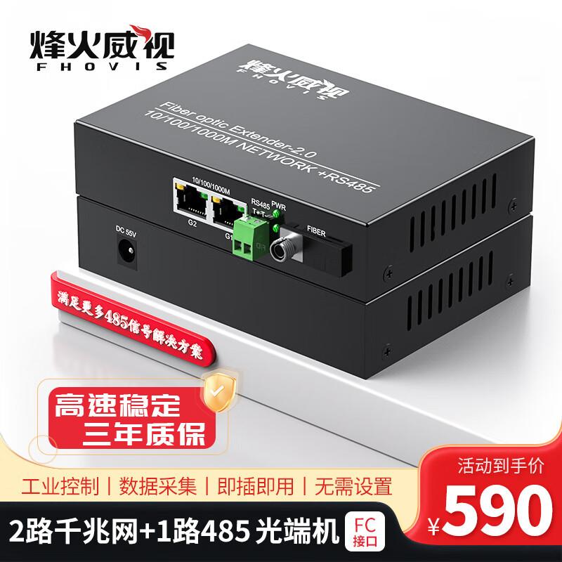 Fenghuo Weishi Гигабитный Ethernet и RS485 Оптоволоконный Трансивер