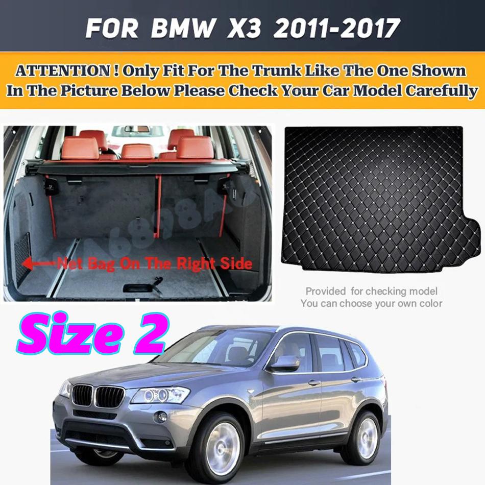 Custom Car Trunk Mat For BMW X3 2011 2012 2013 2014 2015 2016 2017 Anti Dirty Durable Leather Carpet Protective Pad