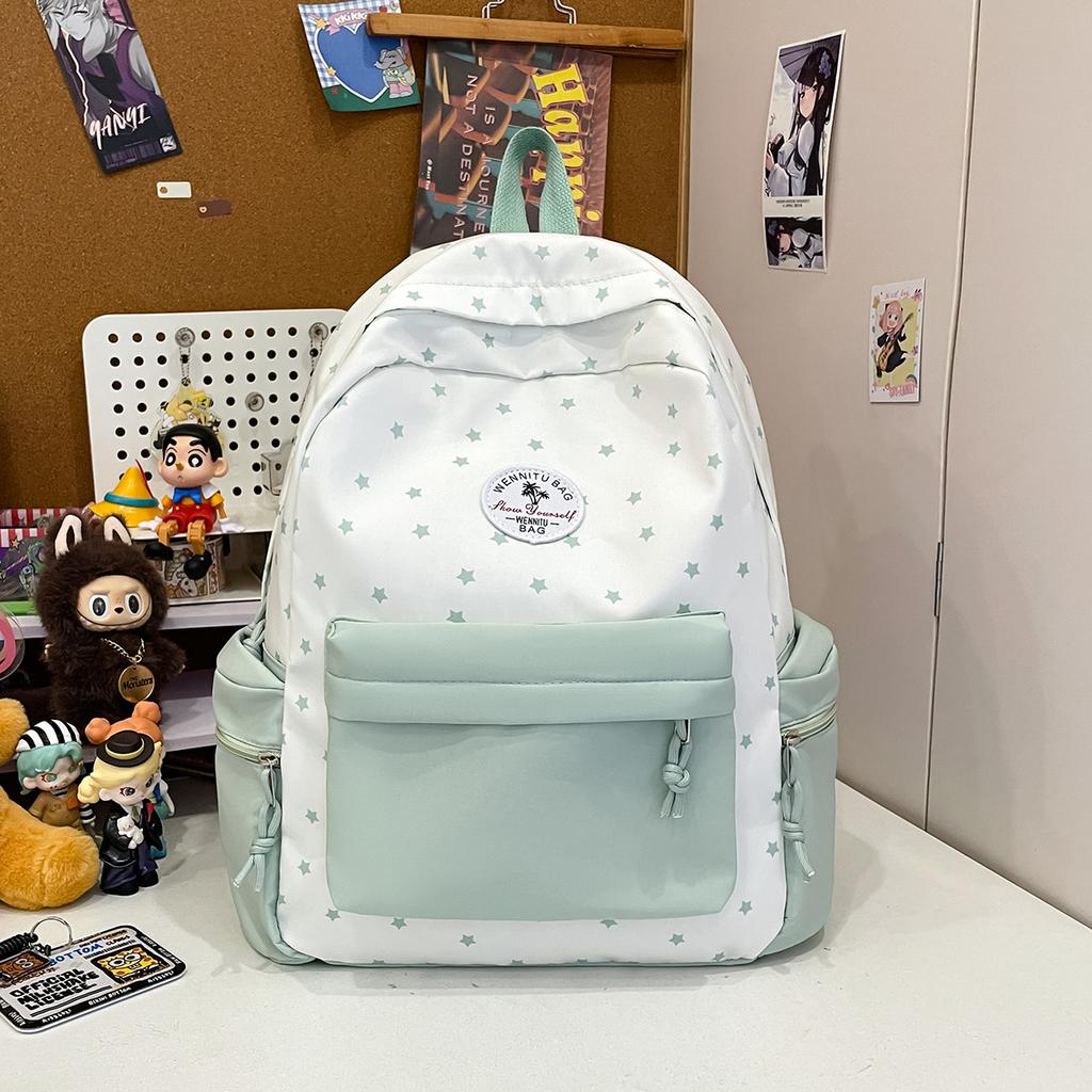 Маленький свежий школьный рюкзак женский студент колледжа ученик средней школы контрастного цвета рюкзак колледж стиль большая вместимость двойное плечо