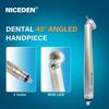 Niceden Стоматологический 45-градусный светодиодный высокоскоростной наконечник с электрогенератором, интегрированный маленький наконечник с кнопкой, одинарный распылитель воды