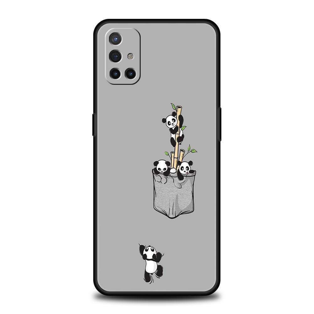 Чехол для телефона для OnePlus 12 11 10 9 Pro 9T 12R 10R 9R 9RT 10T 8T 8 7 6T 7T Nord 2T CE 2 5G N10 Защитный чехол Милая панда, карабкающаяся по бамбуку