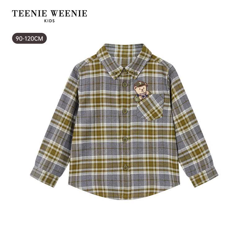 Teenie Weenie Kids Boys' Long-Sleeve Plaid Shirt