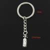 Fashion 30mm Key Ring Metal Key Chain Keychain Jewelry Antique Bronze   Fire Extinguisher Fireman 23x6x6mm Pendant