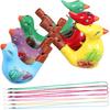 Toyvian 6 шт. Керамические свистки в виде птиц Игрушки-шумелки Фарфоровый свисток с водой в виде птицы Керамическая музыкальная игрушка в виде птицы с веревкой Развивающие игрушки Свистки с