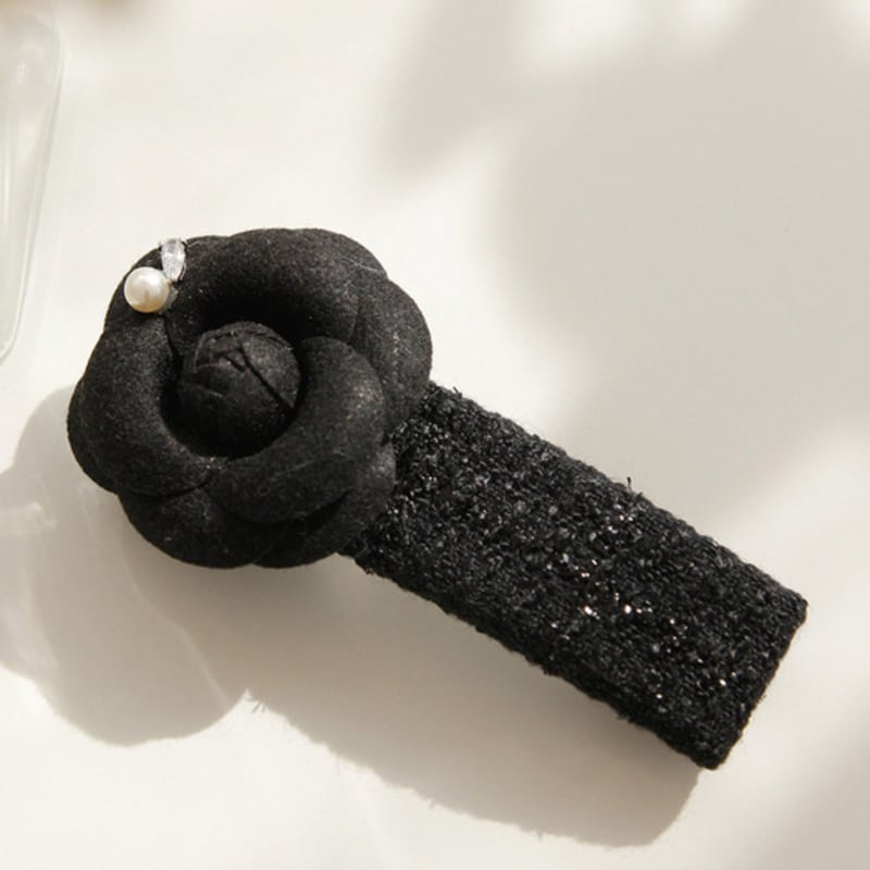 J.Lauren Camellia Tweed Round Bundle Auto Hair Pin H01093