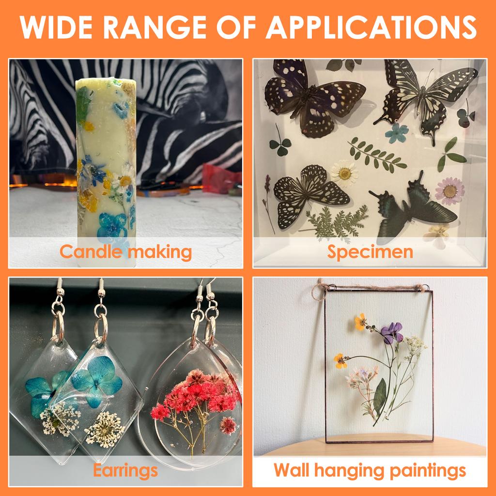 Dried Flowers Diy Pressed Flowers Stickers 104/96/94Pcs Real Natural Pressing Floral Leaves For DIY Making Art Decoration Home