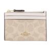 New COACH Mini Id Skinny Artificial Leather Plastic Card Holder Mini Women's Sand Yellow & Chalk White CW870-IMXDM