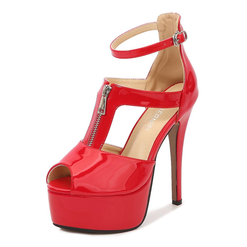 Sexy Super High Heel Sandals Big Size For Dancer Crossdresser Nightclub Pole Dance Elegant European Women Shoes WZ-B14-80