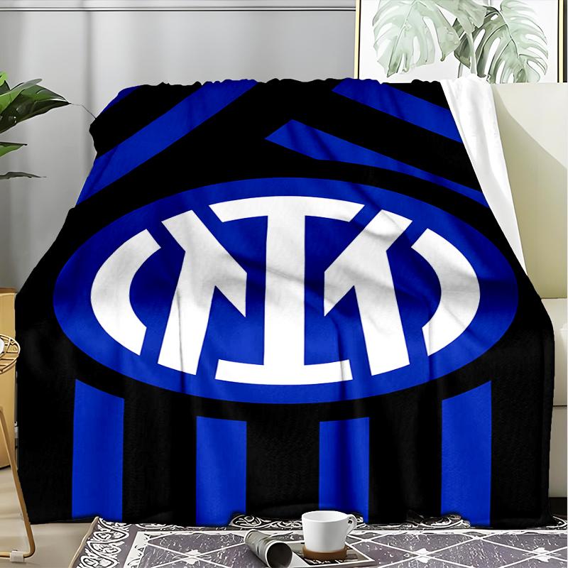 1PC F.C. Internazionale Milano Printed Soft Flannel Blanket Throw for Adult Bedroom Living Room Sofa Camping Travel Fan gifts Christmas Gifts