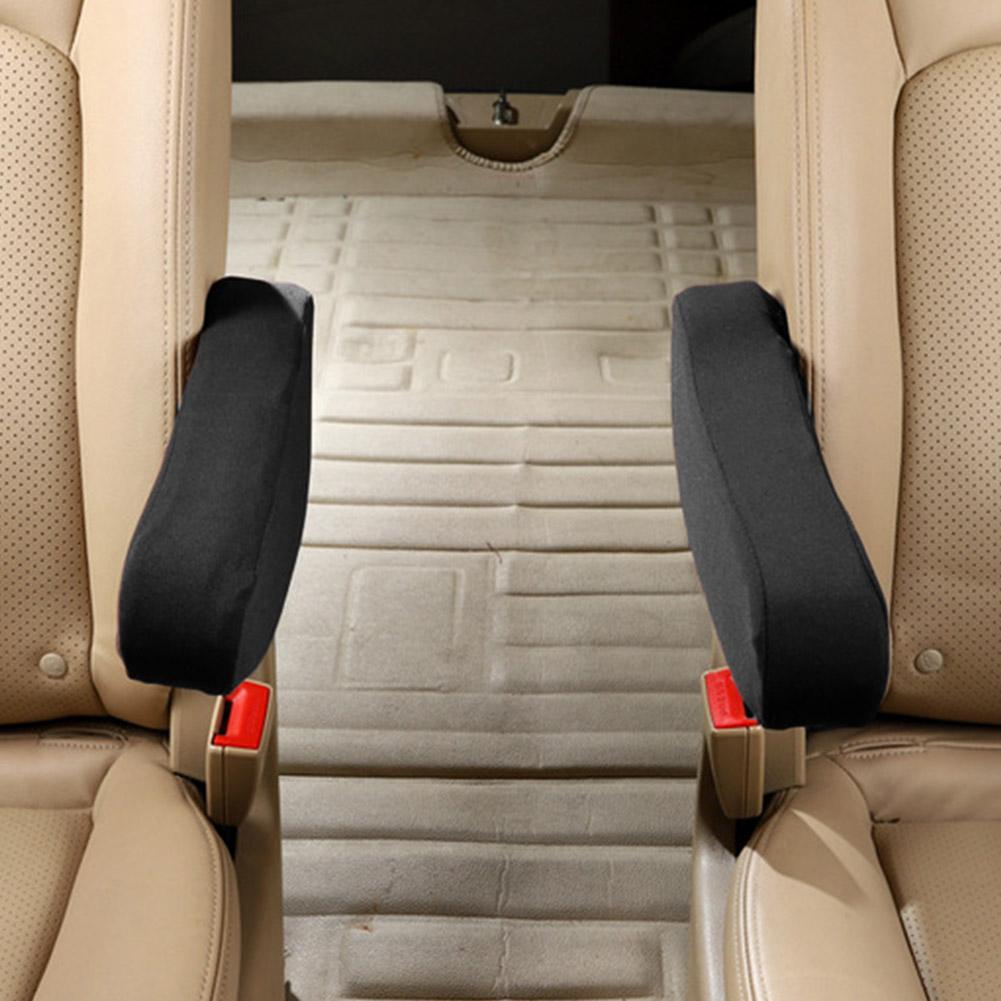 2 шт. Чехол на подлокотник автомобильного сиденья, черный, универсальный, для салона автомобиля, протектор подлокотника, пыленепроницаемые автомобильные чехлы для рук S8P6