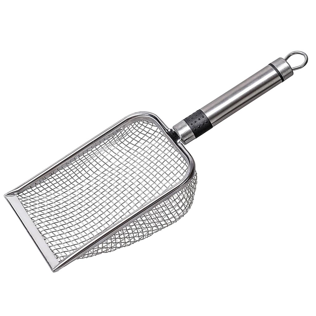Large Cat Litter Scoops Metal Scoops for Kitten Litter Box Hollow Poop Sifter Deep Shovel Durable Litter Box Cleaner
