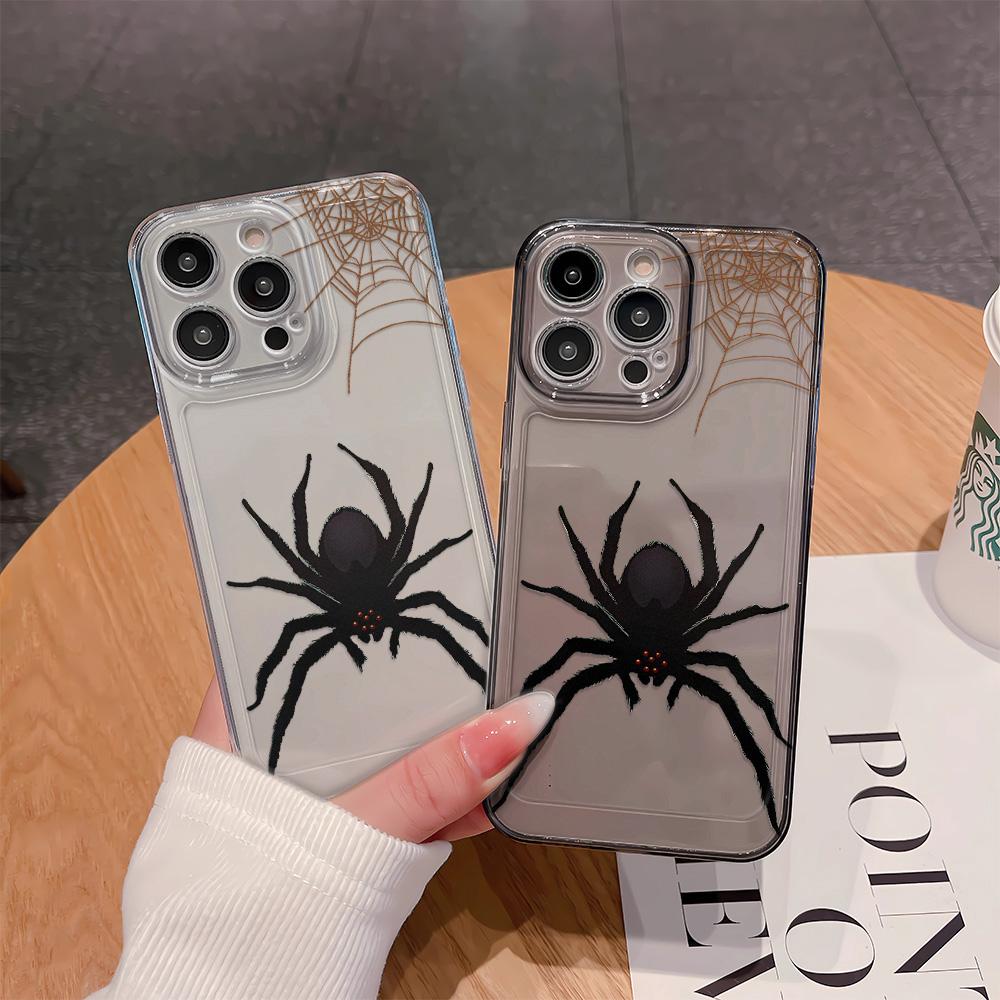 Чехол для телефона Y2K с принтом белой паутины для iPhone 17 16 15 14 13 12 11 Pro Max 16E Ударопрочный чехол