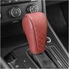 Leather Gear Shift Cover Diamond Embroidery Design,Durable Shift Knob Cover for Shift Lever Protection,Universal Car Gear Shift Cover Car Decorative
