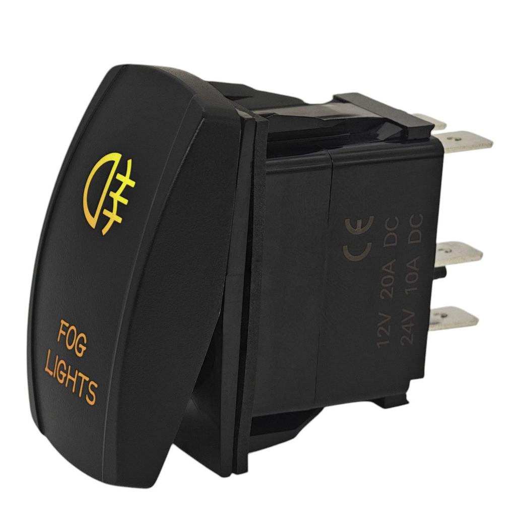 2 Pcs Fog Light Switch 12-24V On/Off, LED Latching Button