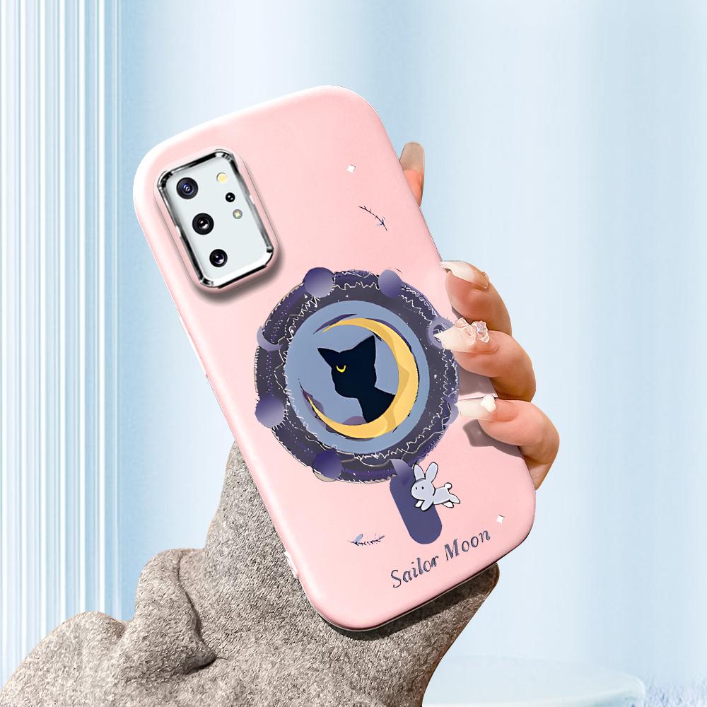 Solid Color Silver Edge Lens Fatty Casing Soft TPU Liquid Silicone Cover Shockproof Phone Case for Xiaomi Redmi Samsung