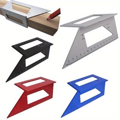 1 шт., многофункциональная алюминиевая линейка для работы по дереву, Т-образная линейка, многофункциональная квадратная линейка с углом 45/90 градусов, измерительный инструмент для деревообработки