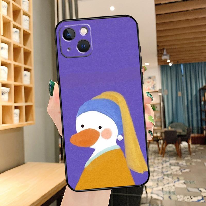 Мультяшный Милый Животный Утенок Чехол для Телефона Для iPhone 13 Pro Max 16 15 11 12 14 17 Pro Max mini 15 16 Plus 16e 17 Air Cover