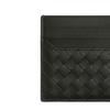 Bottega Veneta Плетеный Держатель для карт из телячьей кожи Мужской Держатель для карт Темно-зеленый 817397V4LQ13009