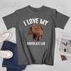 Unisex I Love My Chocolate Lab Brown Labrador Retriever Pet Gift Tshirt Tees Oneck T Shirts WoUnisex Boys 100 Cotton TShirt Unisex