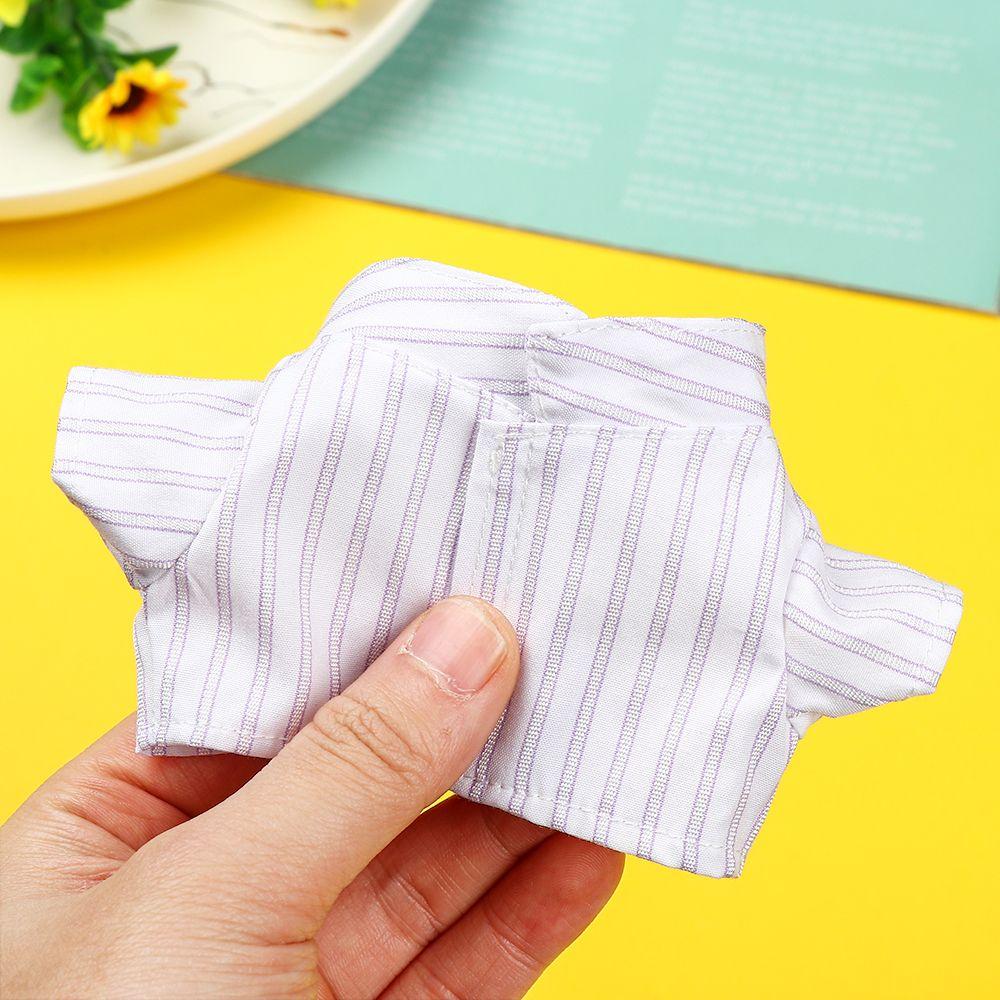 Accessories Cotton Stuffed Stripes Lattice 20CM Doll Shirt Solid Color Blouse Idol Doll Clothes