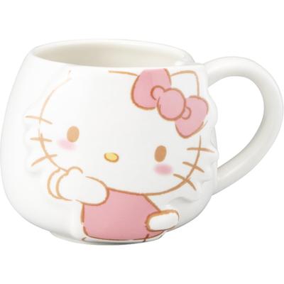 Кружка Sanrio Kitty Круглое лицо 13 x Персонаж Hello Kitty День рождения "Hello Tail", Прибл.. 400 мл, Прибл.. 9см, Посуда, Товары, Подарок, san4561-1