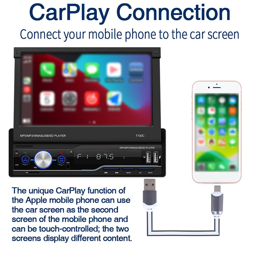 Car MP5 Player In-Dash Bluetooth-Compatible Car Stereo Audio System Backup Camera Automobile Multimedia Accessories