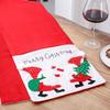 Christmas Table Runner Christmas Embroidered Santa Claus Tablecloth Xmas Placemat Decoration for Entrance Table and