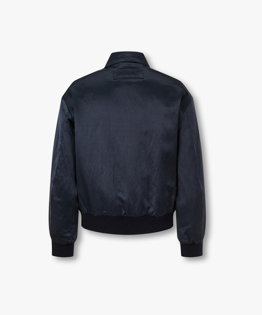 Man On The Boon Glossy Satin Bomber Jacket_Navy 4716109016