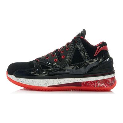 Li Ning Wow 2 Объявление о возвращении баскетбольных кроссовок Mid Мужские баскетбольные кроссовки Красные Черные ABAJ003-1