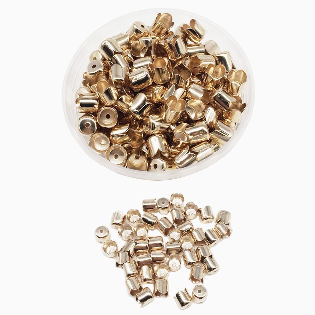 160 заглушек для ювелирных изделий, железо, 10 мм, фурнитура для шнура, золотистая