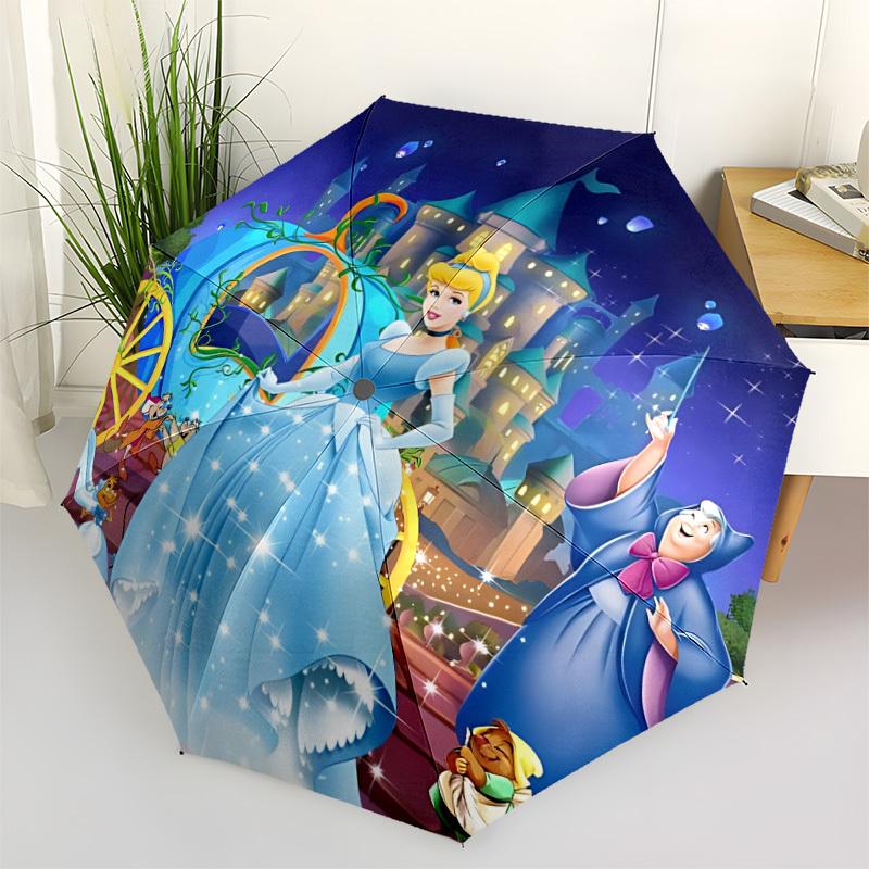 1pc Cinderella Automatic Cute Umbrella 8-Bone Design Compact Gear for Outdoor Travel, Perfect Holiday Gift yy251230065